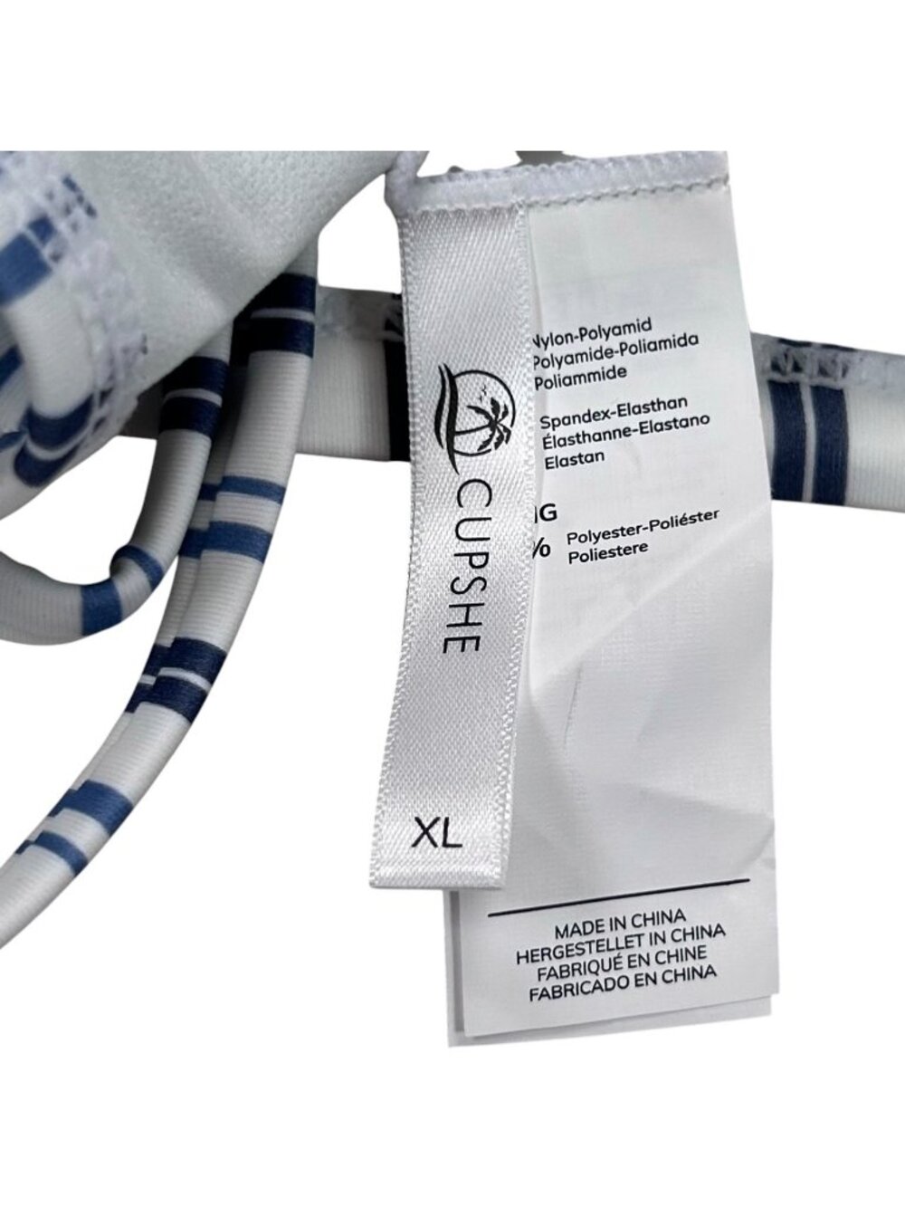 Cupshe Sailor Stripe XL Bikini Swimsuit Beach Holiday Coastal Resortwear - Picture 4 of 9